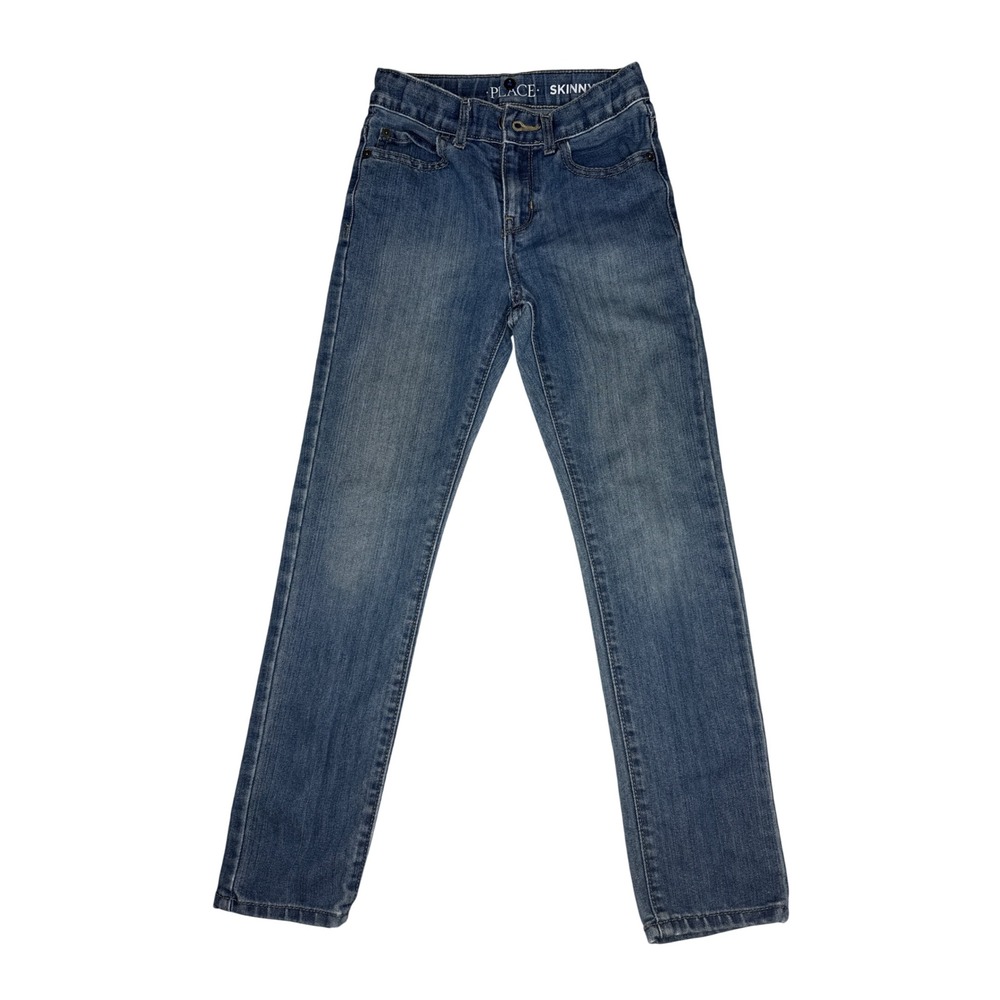 The Childrens Place Skinny Jeans Boys Size 8 Blue Cotton Blend Slim Adjustable